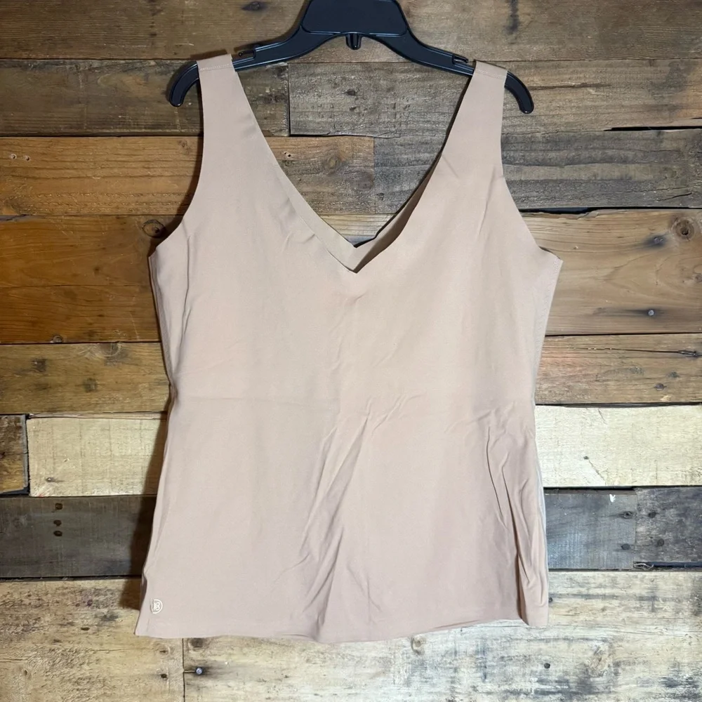 HoneyLove LiftWear‎ Tank Sand Nude Size 1X Shaper Shapewear Built In Bra